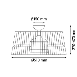 Ventilateur de plafond avec lumière et abat-jour décoratif