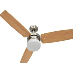 Ventilateur de plafond avec lampe et télécommande - VIDAXL - 108cm - Marron - LED