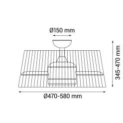 Ventilateur de plafond avec abat-jour décoratif et lumière LED