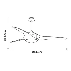Ventilateur de plafond avec lumière LED