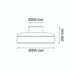 Ventilateur de plafond blanc type plafonnier avec lumière LED