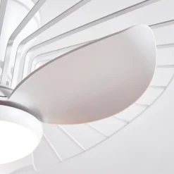 Ventilateur de plafond blanc 66 cm led dimmable et CCT - Melvin