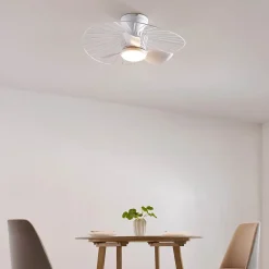 Ventilateur de plafond blanc 66 cm led dimmable et CCT - Melvin