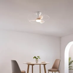 Ventilateur de plafond blanc 66 cm led dimmable et CCT - Melvin