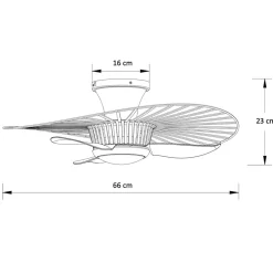 Ventilateur de plafond blanc 66 cm led dimmable et CCT - Melvin