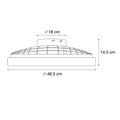 Ventilateur de plafond blanc 48,5 cm avec LED RGB à intensité variable et télécommande - Clemo