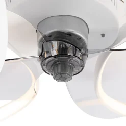 Ventilateur de plafond blanc avec LED et télécommande - Mandy