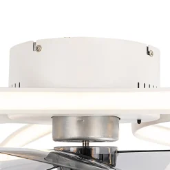 Ventilateur de plafond blanc avec LED et télécommande - Mandy