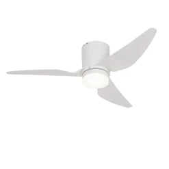 Ventilateur de plafond blanc 123cm LED incluse Dimmable avec télécommande - Patty