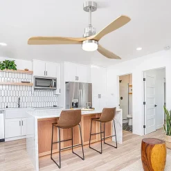 Ventilateur de plafond 132cm avec lumière LED Dimmable 3 pales