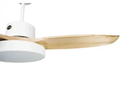 Ventilateur de plafond DC blanc avec pales en ABS 122cm et lumière pour 25m2