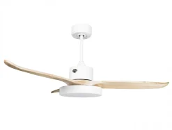 Ventilateur de plafond DC blanc avec pales en ABS 122cm et lumière pour 25m2