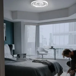 Ventilateur de plafond de plafond avec lumière blanche