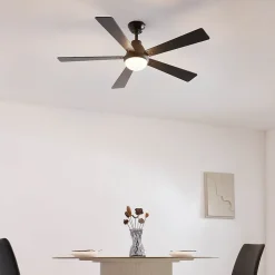 Ventilateur de plafond dimmable noir 132 cm éclairage LED et CCT - Cosmo