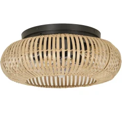 Ventilateur de plafond effet bois Fortaleza Ø50 IP20 E27 20W Corep