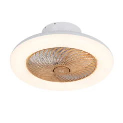 Ventilateur de plafond en bois avec LED et télécommande - Clima
