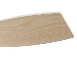 Ventilateur de plafond extérieur blanc avec impression bois 91,3cm avec LED à intensité variable avec télécommande IP44 - Toledo