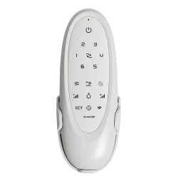 Ventilateur de plafond extérieur noir 91,3cm avec LED à intensité variable avec télécommande IP44 - Toledo