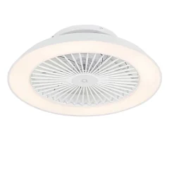 Ventilateur de plafond intelligent blanc avec LED et télécommande - Deniz