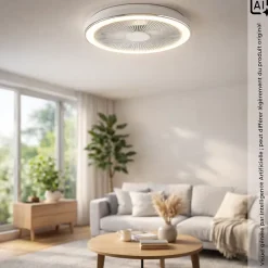 Ventilateur de plafond LED 40W Cosmo diamètre 55cm - Voltman