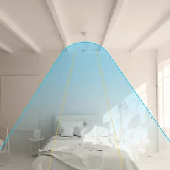 Ventilateur de plafond LED effet bois clair, blanc ∅107cm, 3,5W, 20m2 Sulion