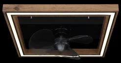 Ventilateur de plafond métal noir mat, LED CELINATA