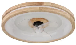 Ventilateur de plafond métal blanc mat, LED GATIAN