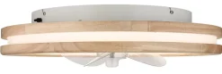 Ventilateur de plafond métal blanc mat, LED GATIAN