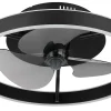 Ventilateur de plafond métal noir, LED CONWAY
