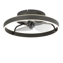 Ventilateur de plafond noir avec LED et télécommande - Maddy