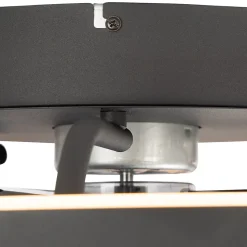 Ventilateur de plafond noir avec LED et télécommande - Maddy