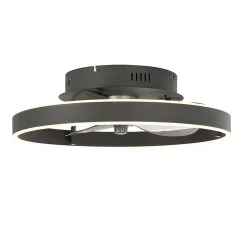 Ventilateur de plafond noir avec LED et télécommande - Maddy