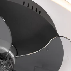 Ventilateur de plafond noir avec LED et télécommande - Maddy