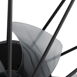 Ventilateur de plafond noir 62cm avec LED à intensité variable et télécommande - Yaran