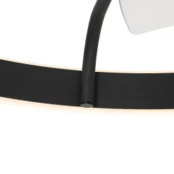 Ventilateur de plafond noir 70cm avec LED à intensité variable et télécommande - Maddy