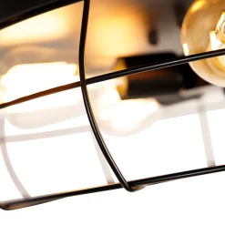 Ventilateur de plafond noir avec télécommande 5 lumières - Gaiola