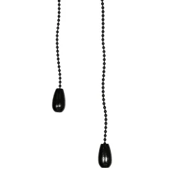 Ventilateur de plafond noir avec bois et interrupteur à tirette 3 lumières - Mistral Vidro