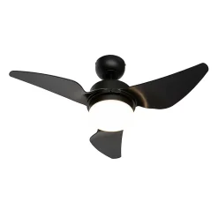 Ventilateur de plafond noir 86,7 cm avec LED à intensité variable et télécommande - Yuki
