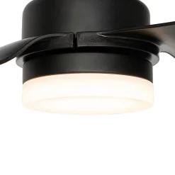 Ventilateur de plafond noir 86,7 cm avec LED à intensité variable et télécommande - Yuki