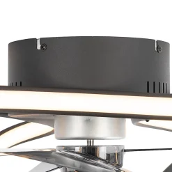 Ventilateur de plafond noir avec LED et télécommande - Mandy