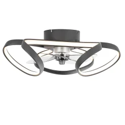 Ventilateur de plafond noir avec LED et télécommande - Mandy