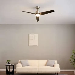 Ventilateur de plafond noir et gris LED dimmable et CCT - Altair