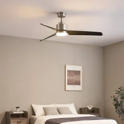 Ventilateur de plafond noir et gris LED dimmable et CCT - Altair