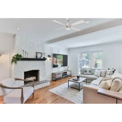 Ventilateur de plafond pales 122 cm avec LED et Wifi Réversible Hypersilence