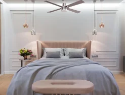 Ventilateur de plafond pales 122 cm avec LED et Wifi Réversible Hypersilence