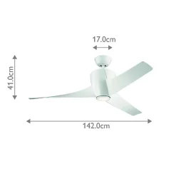 Ventilateur de Plafond Phree 142cm - Blanc