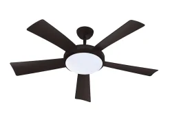 Ventilateur de plafond RÉTRO INDUS WALLIS 38W 132cm noir - FARELEK - 112433