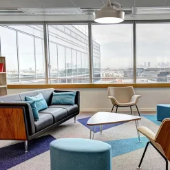 Ventilateur de plafond rétractable avec lumière métallique