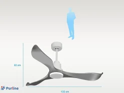 Ventilateur de plafond Réversible Thermostat Wifi Moteur à courant continu Toits en pente Télécommande Mémoire Shopify Vendible (