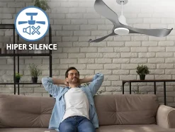 Ventilateur de plafond Réversible Thermostat Wifi Moteur à courant continu Toits en pente Télécommande Mémoire Shopify Vendible (